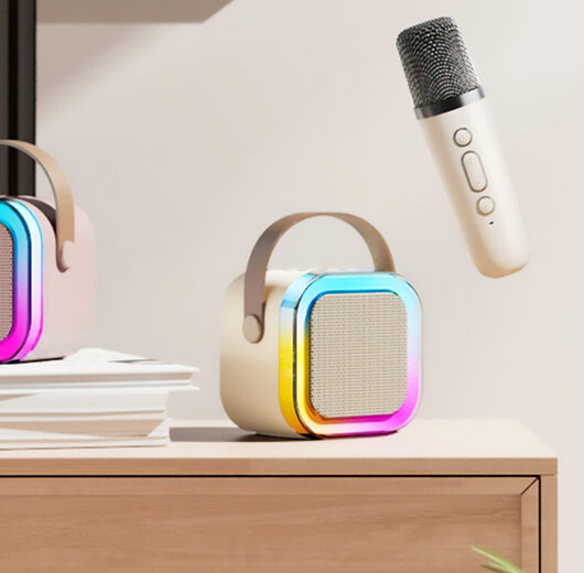 Bluetooth Karaoke Machine With Microphones - 4 Colours! | Wowcher