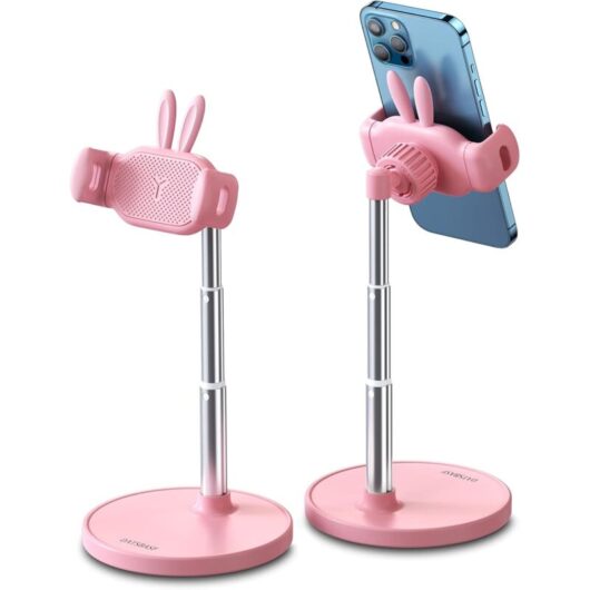 Héloise - Cute Cell Phone Stand for Table, 360° Adjustable Cell Phone Stand - Adjustable Cell Phone Stand - Compatible with 4-7 Inch Smartphones