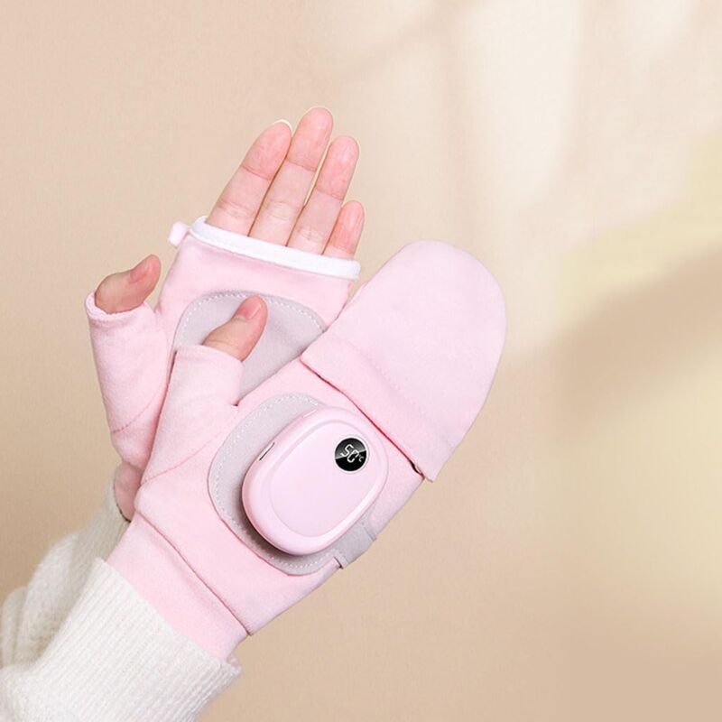 Electric Heated Gloves, USB Powered Hand Heated Gloves, 3 Level Adjustable Temperature Hand Warmers, Washable Rechargeable Warm Gloves for Various