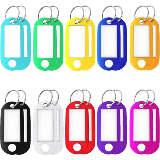Serbia - 20 Porte Clés Inscriptibles Porte Clef Couleur Porte Etiquette Manuscrits Étiquettes D'identification 10 Couleurs Porte-Clés