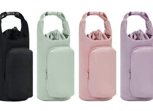 Crossbody Water Bottle Bag with Pocket - 4 Colours