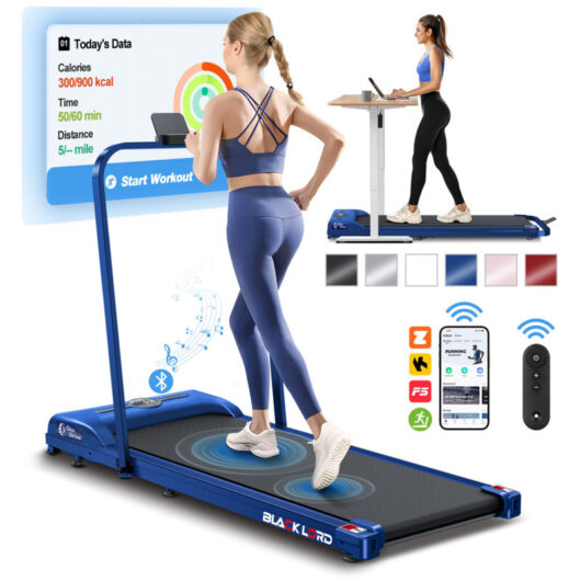 BLACK LORD Treadmill Electric Walking Pad Home Office Gym Fitness Foldable - Blue