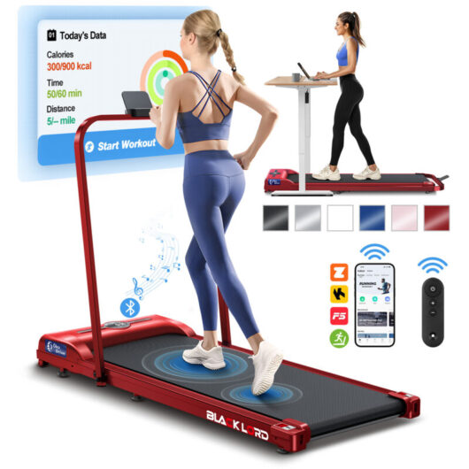 BLACK LORD Treadmill Electric Walking Pad Home Office Gym Fitness Foldable - Red