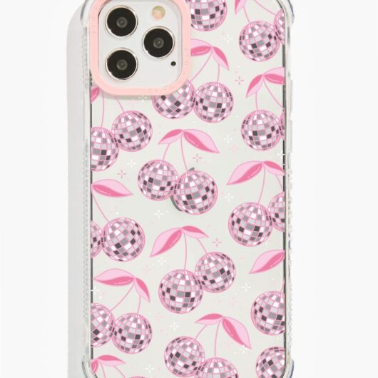 Disco Cherries Pink Shock i Phone Case, i Phone 16 Pro Max Case
