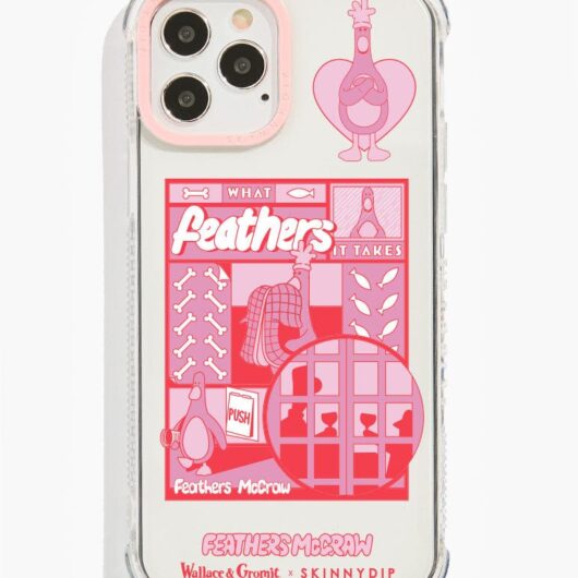 Wallace & Gromit x Skinnydip What Feathers It Takes Shock i Phone Case, i Phone 13 Case