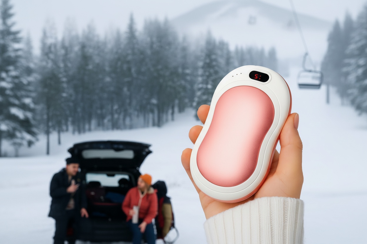 4-in-1 USB Rechargeable Aluminium Hand Warmer & Power Bank - Portable, Multi-Function, 10000mAh | Wowcher