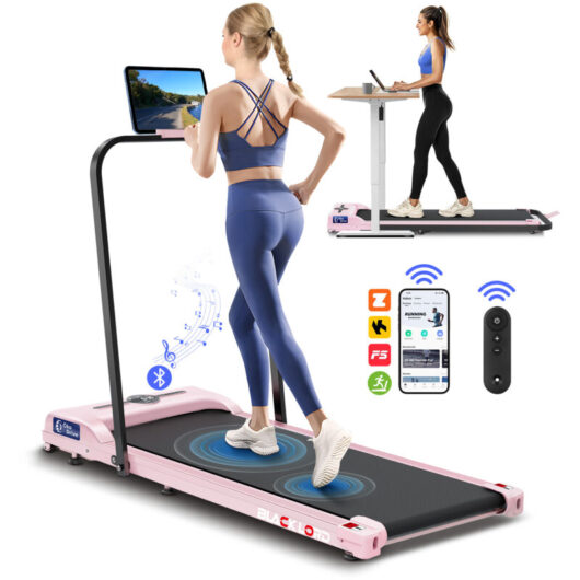 BLACK LORD Treadmill Electric Walking Pad Home Office Gym Fitness Foldable - Pink