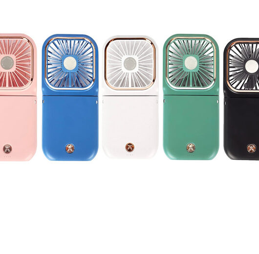 Portable Folding Fan with Power Bank and Phone Holder, 3 Speeds | Wowcher